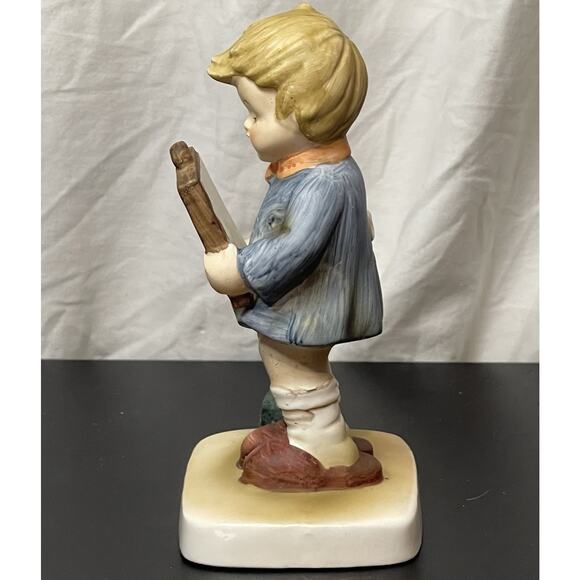 Vintage Hummel Style Boy Figurine with Clipboard Book Inkwell Artist Scholar 6” - Picture 7 of 8